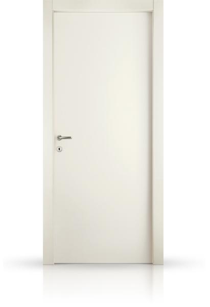 Porta in legno bianca per interni dallo stile classico.